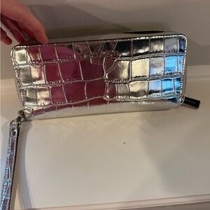 Michael Kors Metallic Silver Continental Wallet